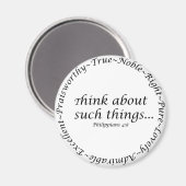 考えそんな…ピリピ4:8 マグネット (正面/裏面)