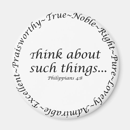 考えそんな…ピリピ4:8 マグネット (正面)