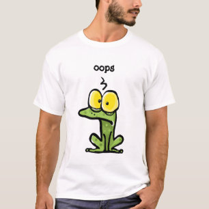 考えているおもしろいなカエルかヒキガエル"OOPS " Tシャツ