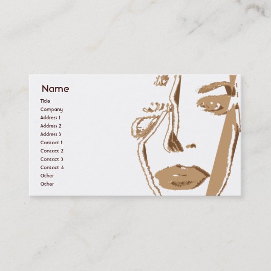 考えているブラウン-ビジネス 名刺 (正面)