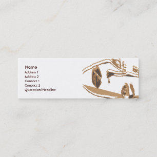 -考えている細いブラウン スキニー名刺