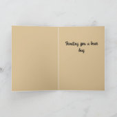 考えてるよ キュートなクマのハグ カード (内部)