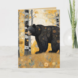 考えてるよ キュートなクマのハグ カード