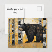 考えてるよ キュートなクマのハグ ポストカード (正面/裏面)