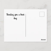 考えてるよ キュートなクマのハグ ポストカード (裏面)