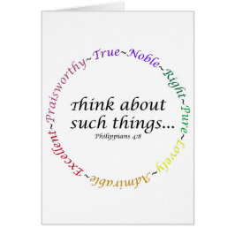 考えて下さいそのような事について… Philippiansの4:8