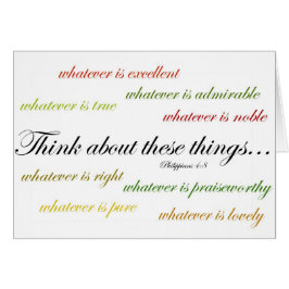 考えて下さいそのような事について… Philippiansの4:8