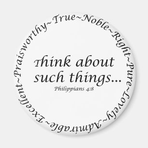 考えて下さいそのような事について… Philippiansの4:8 マグネット