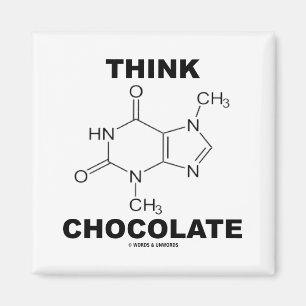 考えて下さいチョコレート(テオブロミンの分子化学)を マグネット