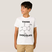 考えて下さいチョコレート(テオブロミンの分子化学)を Tシャツ (正面フル)