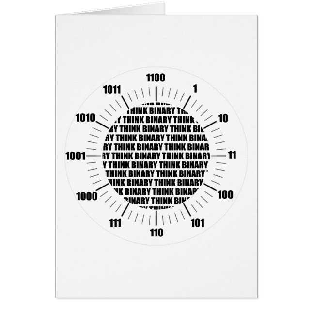 考えて下さい二進時計(ギークのユーモア)を (正面)