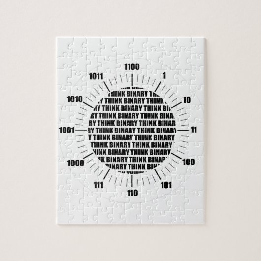 考えて下さい二進時計(ギークのユーモア)を ジグソーパズル (縦)