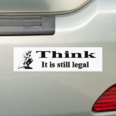 考えて下さい-それはまだ法的です バンパーステッカー (車上)