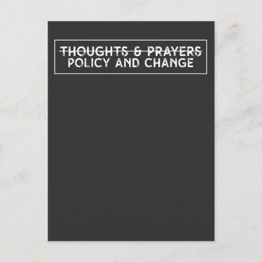 考えと祈りの言葉ポリシーと変更 インビテーションポストカード (正面)