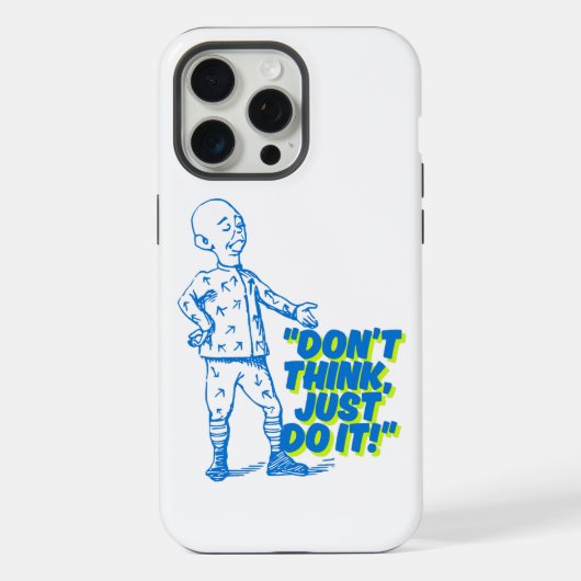 考えない、やるだけ! iPhoneケース (裏面)