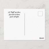 考えのおもしろい犬あなたはOK ポストカード (裏面)