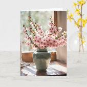 考えのさくらんぼの花 カード (黄色い花)