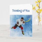 考えのアイスホッケースポーツ カード (黄色い花)