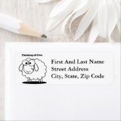 考えのエウ子羊のかわいい漫画 ラベル (インサイチュ)