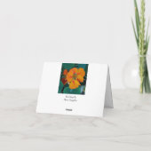 考えのオレンジ色のCliviasカード サンキューカード (裏面)