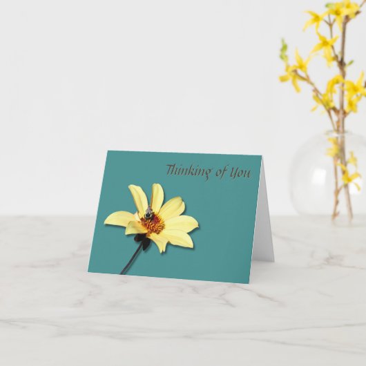考えのカード カード (黄色い花)