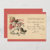 考えのクリスマス – ヴィンテージビクトリアン シーズンポストカード (正面/裏面)