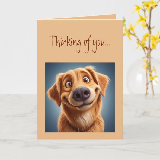 考えのスマイルを顔 カード (黄色い花)