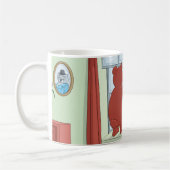 考えのテディ・ベアの恋しく思可愛いアート コーヒーマグカップ (左)