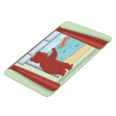 考えのテディ・ベアの恋しく思可愛いアート マグネット (左側)