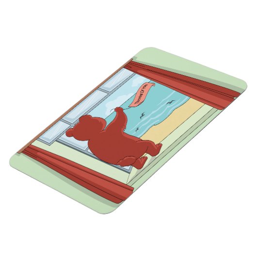 考えのテディ・ベアの恋しく思可愛いアート マグネット (左側)