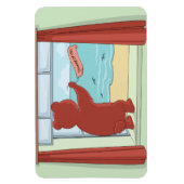 考えのテディ・ベアの恋しく思可愛いアート マグネット (縦)