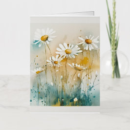 考えのデイジー 箔グリーティングカード