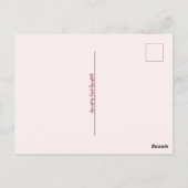 考えのピンクのアリウムの花の水色 ポストカード (裏面)