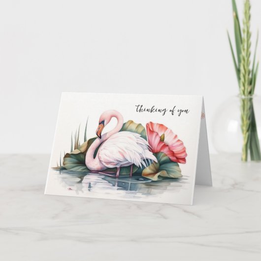 考えのフラミンゴ カード (正面)