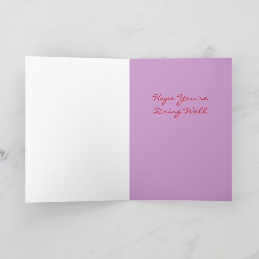 考えのフローラかわいらし花束 カード (内部)