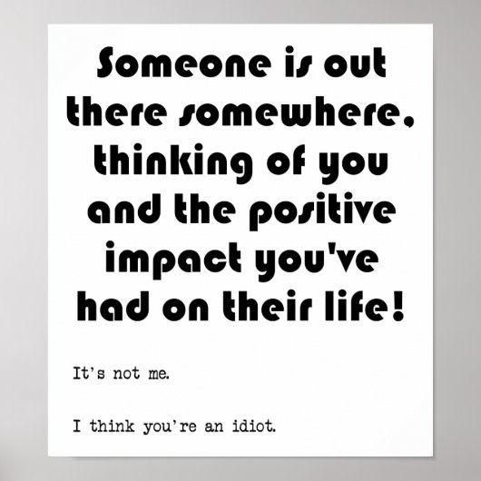 考えのポスタおもしろいー ポスター (正面)