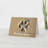 考えのユービーチサンドシンプルペットドッグ悔やみや弔慰 カード (正面)