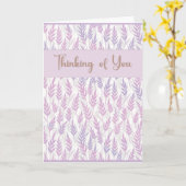 考えのラベンダーグリーティングカード カード (黄色い花)