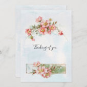 考えのヴィンテージ春の花 ノートカード (正面/裏面)