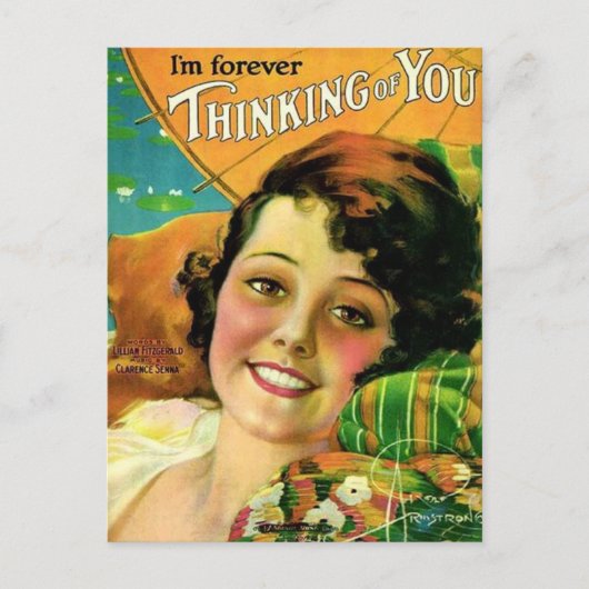 考えのヴィンテージ- Rolf Armstrong シーズンポストカード (正面)