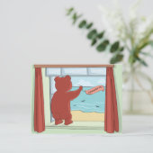 考えの可愛いテディ恋しく思ベア ポストカード (スタンド正面)