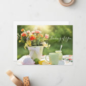 考えの夏の写真 ノートカード (正面/裏面インサイチュ)