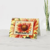 考えの太陽の枯れた花のテンプレート カード (正面)