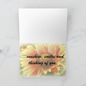 考えの太陽の枯れた花のテンプレート カード (内部)