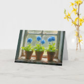 考えの忘れ花のポット カード (黄色い花)