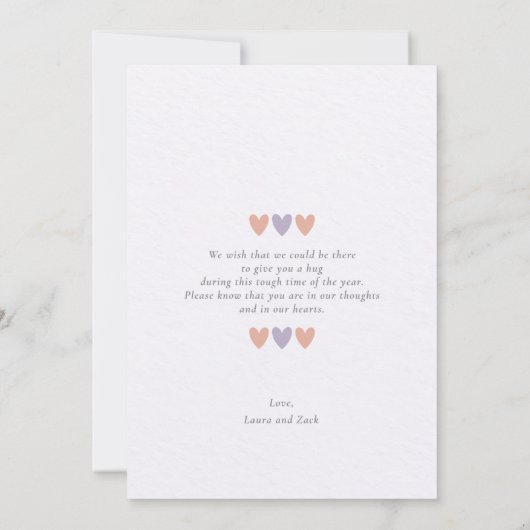 考えの悔やみや弔慰記念日 カード (裏面)