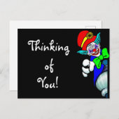 考えの悪魔ピエロ ポストカード (正面/裏面)