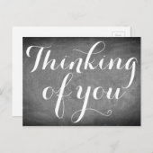 考えの手書きタイポグラフィ白黒 ポストカード (正面/裏面)