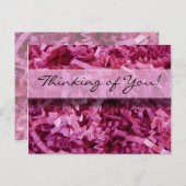 考えの抽象芸術ピンク紙のShreds写真 ポストカード (正面/裏面)