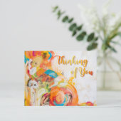 考えの抽象芸術鮮やか ポストカード (スタンド正面)